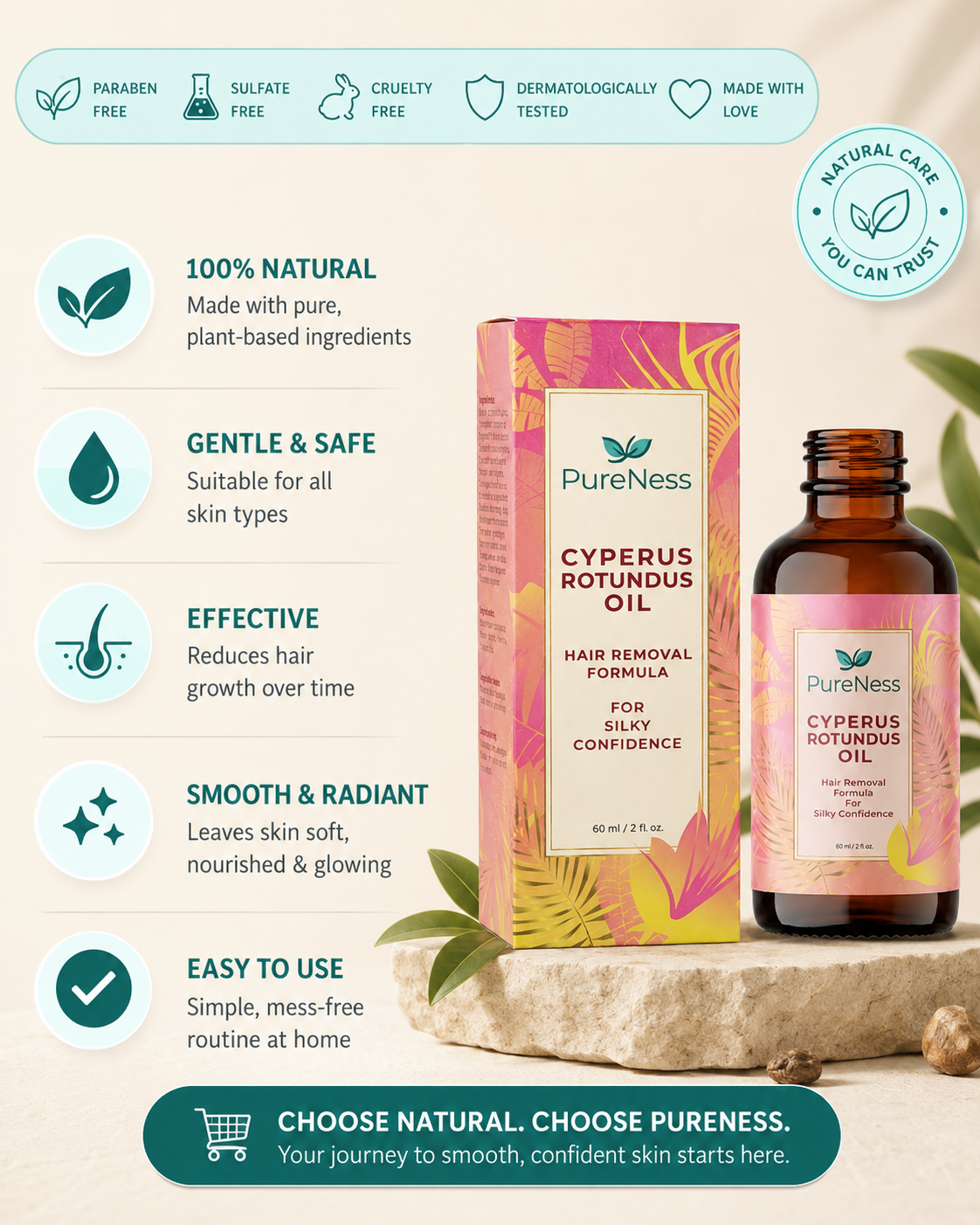 PureNess Smoothing Soothing Skin Oil